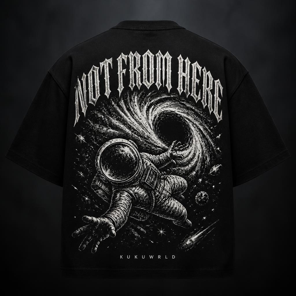 NOT FROM HERE tee back